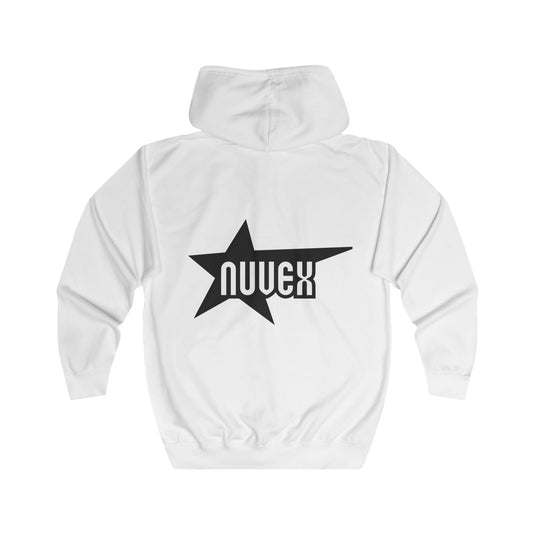 Nuvex Script Zip Hoodie with Nuvex Star Graphic